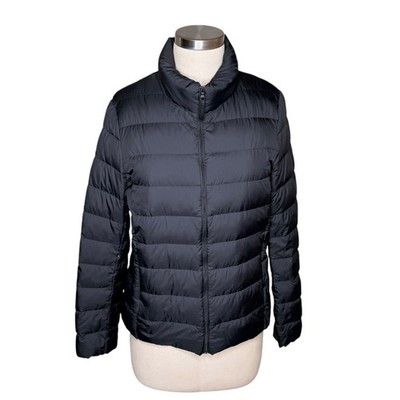 UNIQLO Ultra Light Down Jacket Navy Blue Water Repellent Women's Size Medium