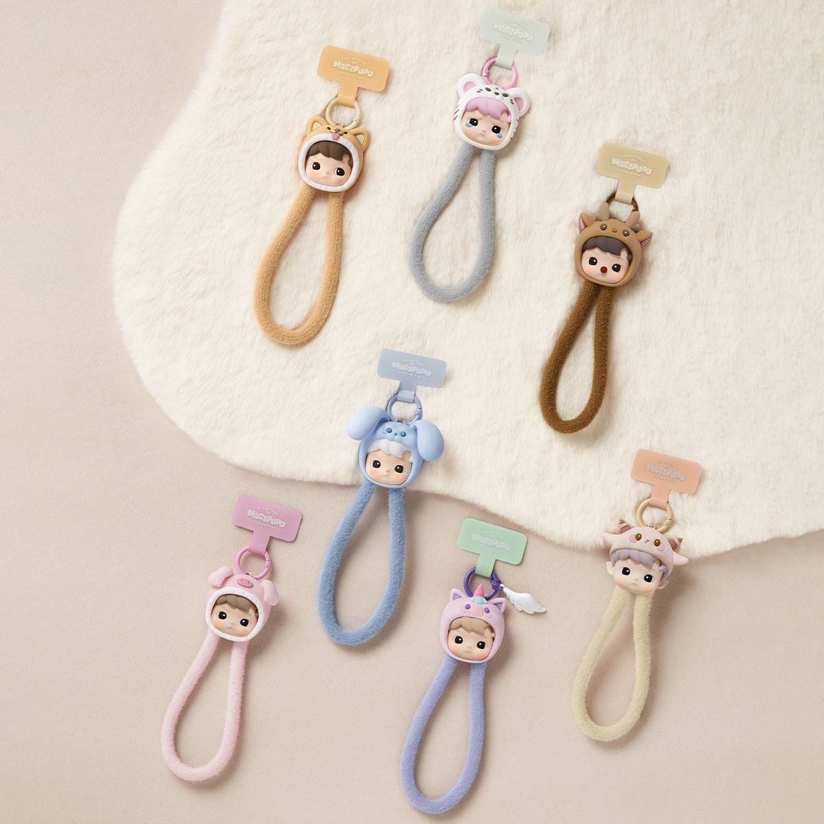 Authentic HACIPUPU Snuggle With You Series-Confrimed Phone Lanyard Blind Box TOY