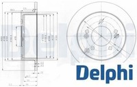 2X Bremsscheibe Delphi BG3799 2 Bremsscheiben Hinterachse Hinten