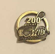 WIBC 200 Game 2000 Award RARE Bowling Pin Lapel Tie Tac VTG