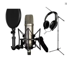 Professional Microphone Shock Mount Holder Stand Shield Filter Screen Studio