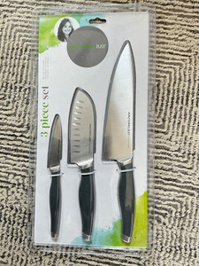 Rachael Ray Stainless Steel Knives 3 Piece Set Gray