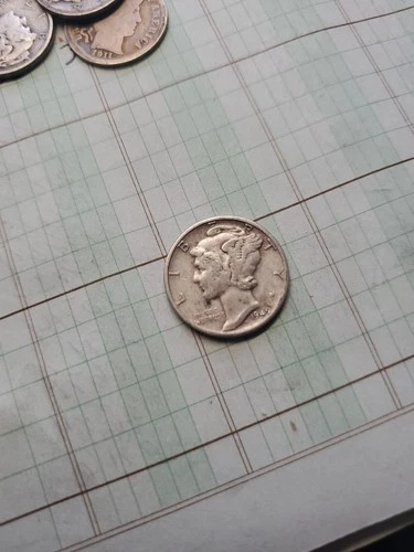 1945 Mercury Dime F Fine 90% Silver 10c US Coin Collectible