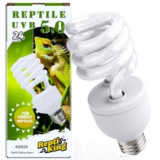 UVB Reptile Light, UVB5.0 24W, UVA UVB Reptile Light Bulb Lamp for Turtle Sna...