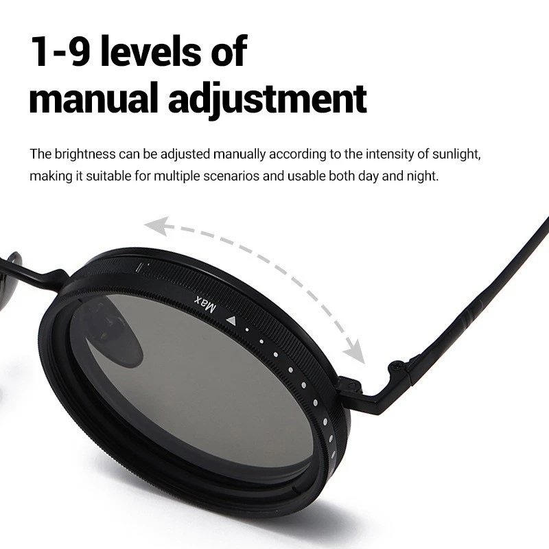 复古圆形偏光太阳镜 - UV400,户外使用防眩光 — 第 3/4 张图片