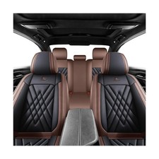 Car Seat Covers 5-Piece Full Set Durable Leather, Anti-Slip Waterproof
