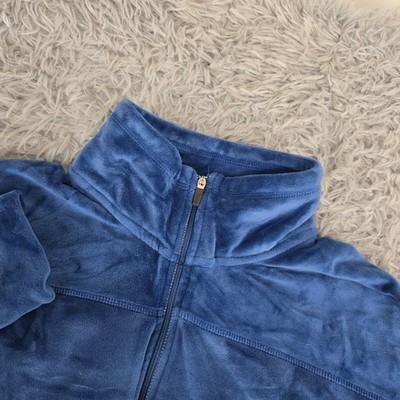 Juicy Couture Sport Pullover Womens Medium Blue Excellent Velour Quarter Zip