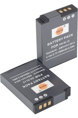 EN-EL12 2 X 1600 mAh/3,7 V Akku kompatibel für Nikon Coolpix S6300 S8000 DSTE