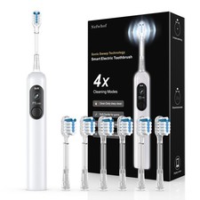Sonic Electric Toothbrush for Adults with 6 Replacement Brush Heads and 4 Cle...
