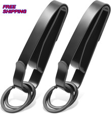 Belt Key Holder Improved Quick Release Key Holder with Key Ring Black 2 Pack NEW