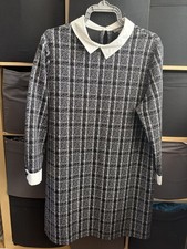 Primark Size 18 Black White Check Dress/ Work