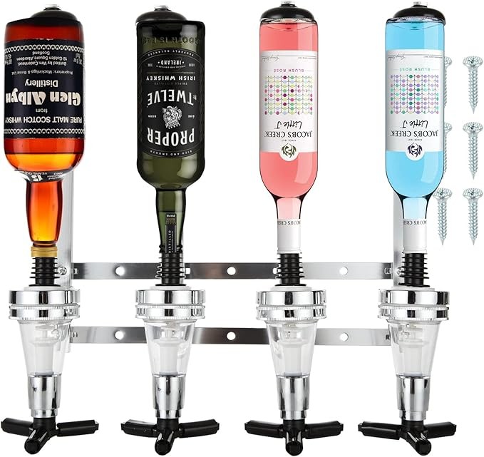 Getränkeportionierer 4 Flaschen Bar Butler Flaschenhalter Getränkespender Wands