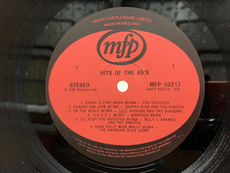 V.A(The Hollies/The Shadows) Hits Of The 60's UK LP [64891ER] - Image 2 of 2