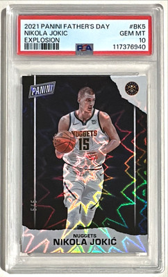2021 Panini Father's Day Nikola Jokic 5/5 Explosion Bookend! PSA 10 Nuggets #BK5