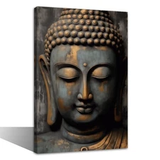 Gold Buddha Canvas Wall Art Vintage Zen Buddha Pictures Buddha Canvas Paintin...