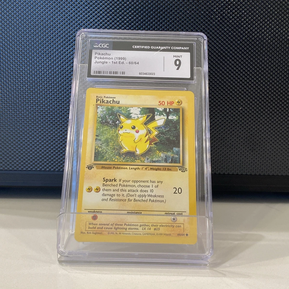 Pikachu Pokémon TCG Grade 9 Jungle Individual Collectible Card