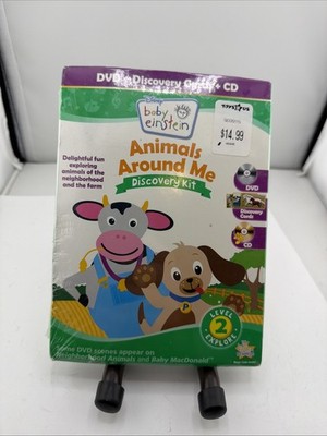 Baby Einstein Animals All Around Me Discovery Kit DVD Cards CD Set NEW SEALED