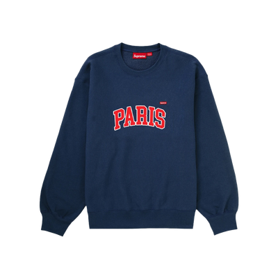Supreme Paris Shop Small Box Crewneck Navy - 24SS | eBay