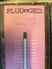 Plugged In 3/8" Small Curl Chrome Curling Iron New In Open Box