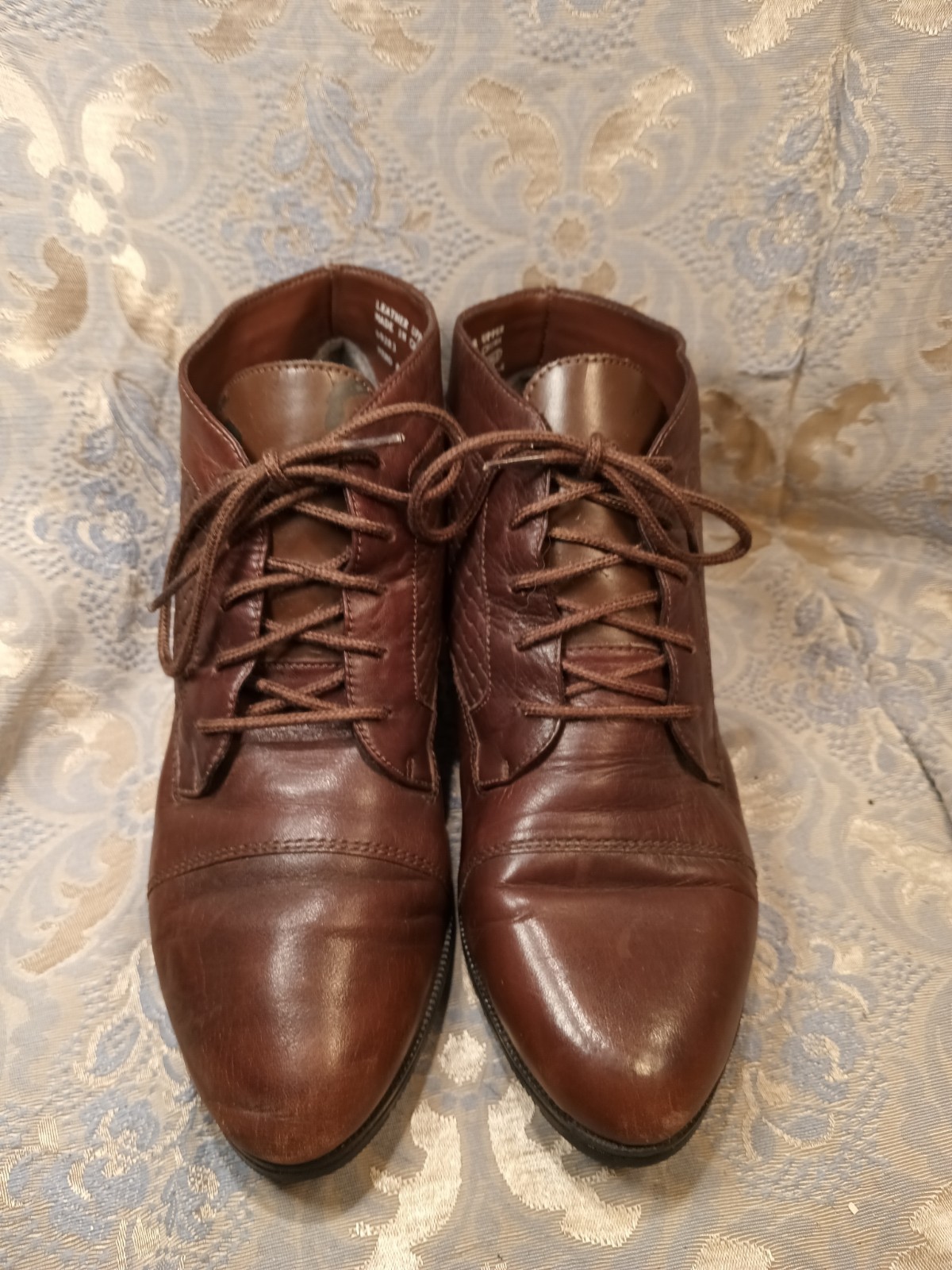 VINTAGE 90'S BASIC EDITION BROWN LEATHER WOMENS B… - image 11