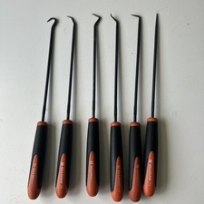 Ullman 6pc Hook Pick Set 9 in Long Straight Right Angle Complex USA MADE