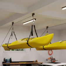 Kayak Bike Rope/Pulley Hoist For 150lb Hang Garage Storage Lift Canoe Heavy Duty