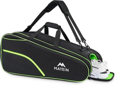 MATEIN Tennis Bag 6 Rackets, Large 29.5 x 16.5 x 13 inches (137 L), Black