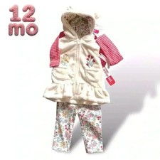 NWT Penelope Mack 12mo Snow Garden Set hooded vest, LS, LP . Bundle to save 