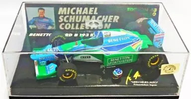 Mini Car 1/43 Benetton Ford B193B F1 Test 94 Elf 5 Green Blue Michael Schumacher
