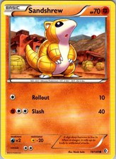 Sandshrew 78/149 Common Boundaries Crossed Pokemon Lightly Played