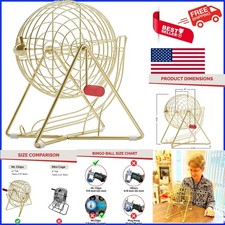 Professional 11" Steel Bingo Cage with Anti-Slip Feet - Game Night Essential