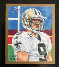 2009🔥Drew Brees🔥Topps National Chicle #C20 Gold Mini Variation Saints HOFer
