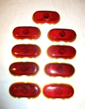 1942 – 1948 Tail Light Lenses Duolamp 21A Stimsonite Lot of 9
