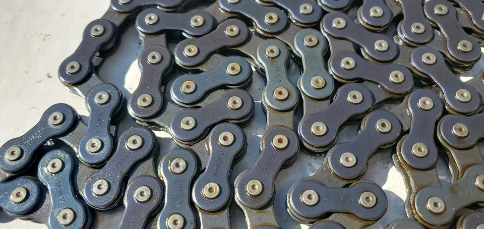NOS Renold Bicycle Derailleur Chain 5 10 spd Vtg Blue Schwinn Raleigh Dunel 112L - Image 3 of 4