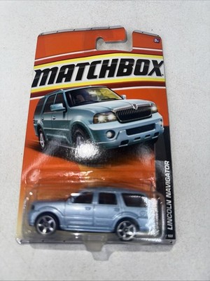2011 Matchbox VIP Lincoln Navigator Light Blue Bent Box