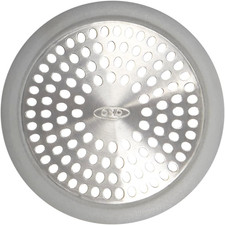 Bathtub Drain Protector Stainless Steel Hair Catcher Cover Silicone Rim 2.75inch