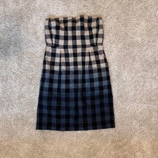 Gap Women's Cotton-Linen Blue Hombre Strapless Dress Size 6
