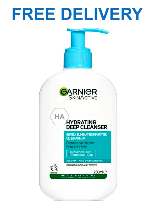 Garnier SkinActive Hydrating Deep Cleanser Face Wash 250ml Hyaluronic Acid UK
