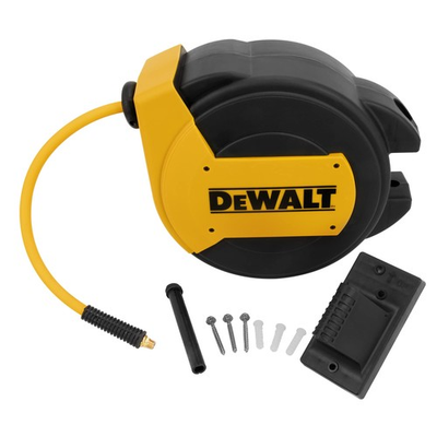 #ad DEWALT Enclosed Hose Reel 0434 3 8quot; X 50#x27; Elack Yellow DXCM024 0434 $179.99