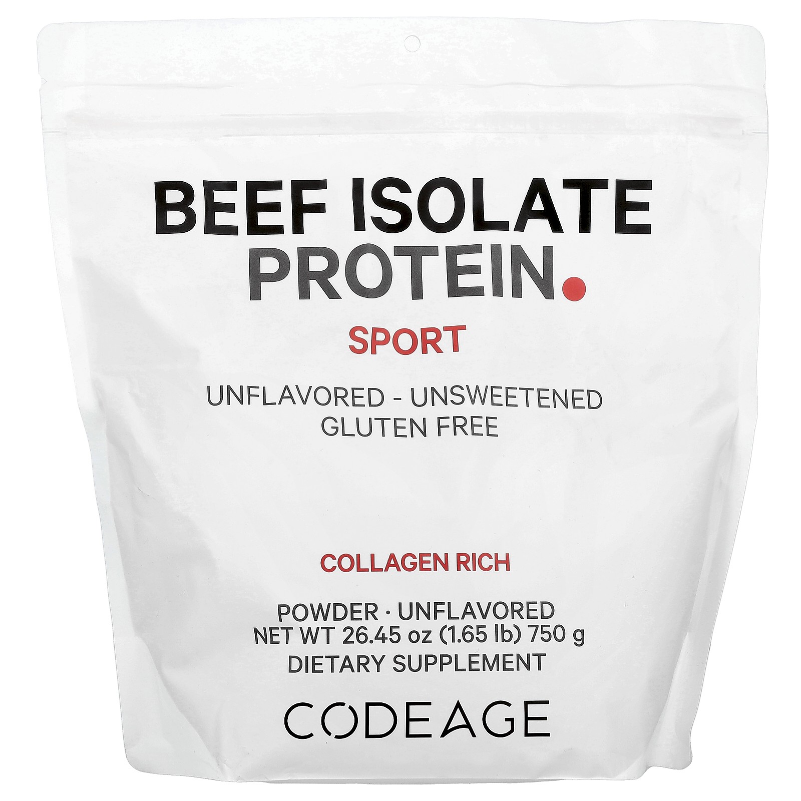 Спорт Протеиновый порошок из говяжьего изолята без вкуса 165 фунта 750 г 9590₽