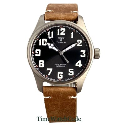 Tandorio Titanium Automatic Watch for Men 39mm 20ATM NH35 PT5000 Sapphire Glass
