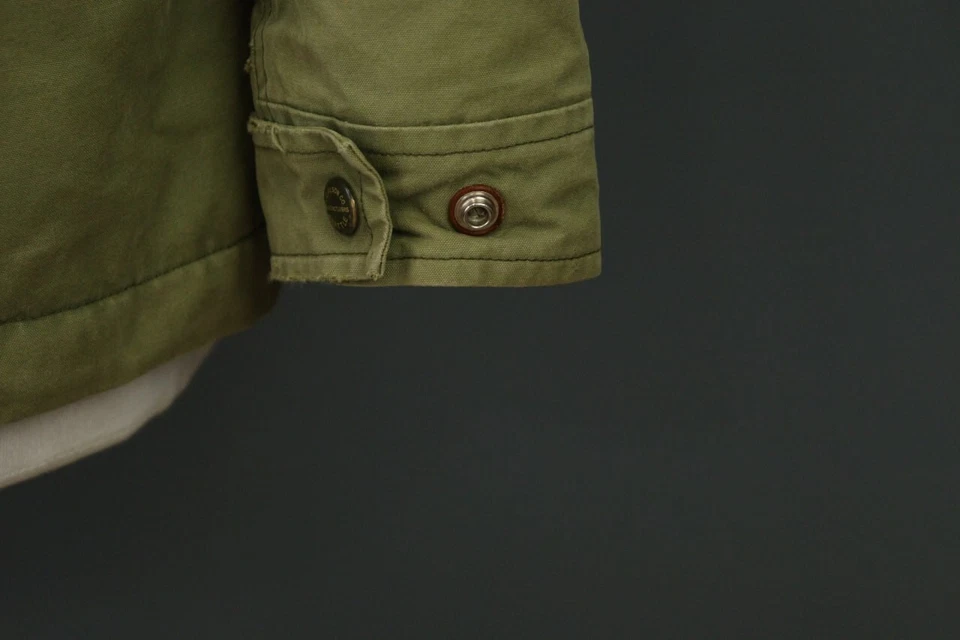 Filson Garment Khaki Outdor Multipockets Wool Parka Trench Coat Jacket Size 8 - Image 4 of 4