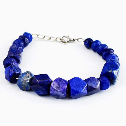 Most Brilliant Blue Sapphire &Lapis Lazuli 204.00 Cts Beaded Bracelet VK 32 E692 - 第 2/3 張圖片