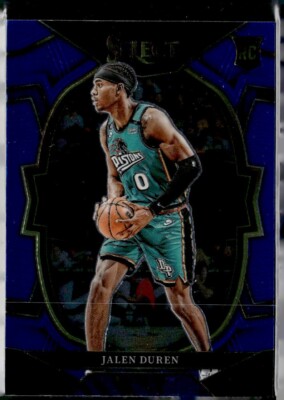 2022-23 Panini Select #98 Jalen Duren Blue Retail Rookie Detroit Pistons