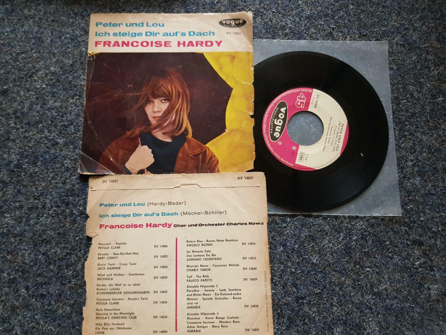7"" Single Vinyl Francoise Hardy - Peter und Lou SUNG IN GERMAN