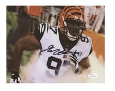 Geno Atkins Cincinnati Bengals Color Rush Signed NFL 8x10 Auto Photo JSA COA