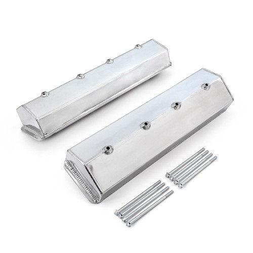 Chevy Fabricated Polish Aluminum Valve Covers Center Bolt Vortec 305 5.