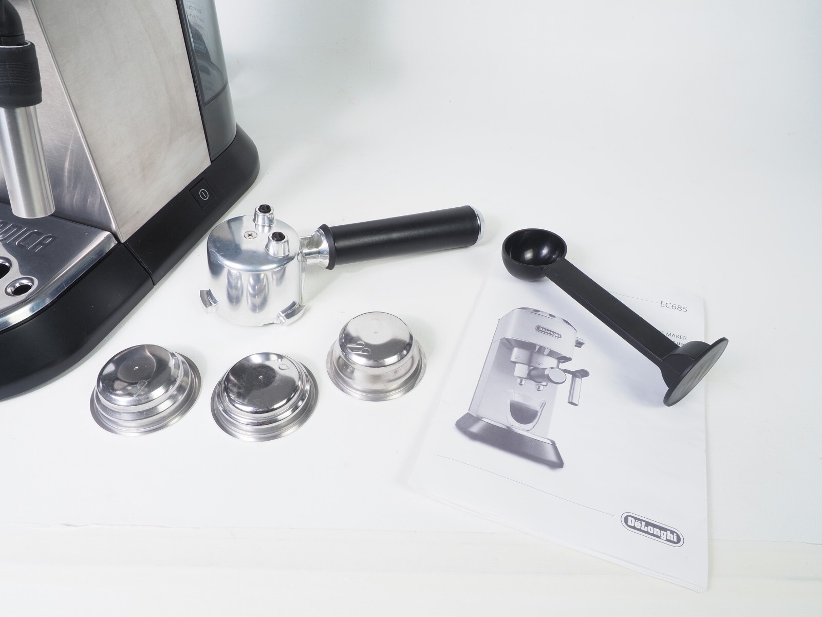 ☕️ DeLonghi EC685M Dedica Pump Espresso Coffee Machine Silver ☕️ eBay