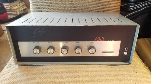 vintage Lafayette 100 WATT PA Tube Amp  6L6 QUAD  READ DESCRIPTION harp amp