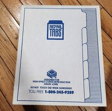 Original Repro Tabs, printable, plain blank, 11x9, 5-cut